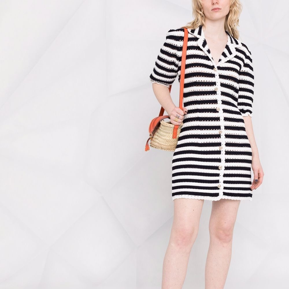 Maje Rosette knitted mini dress